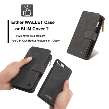 Multi-function Card Holder Retro Leather Apple iPhone 8 Plus Case