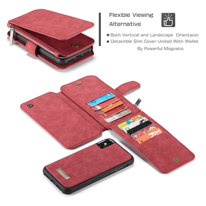 Multi-function Card Holder Retro Leather iPhone Xs Case Detachable