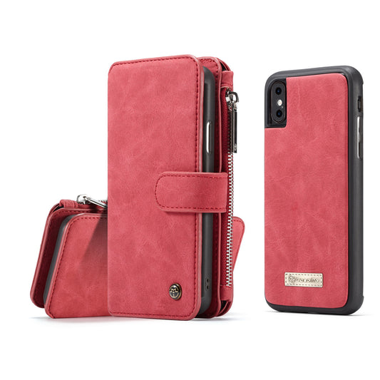 Multi-function Card Holder Retro Leather iPhone X Case Detachable