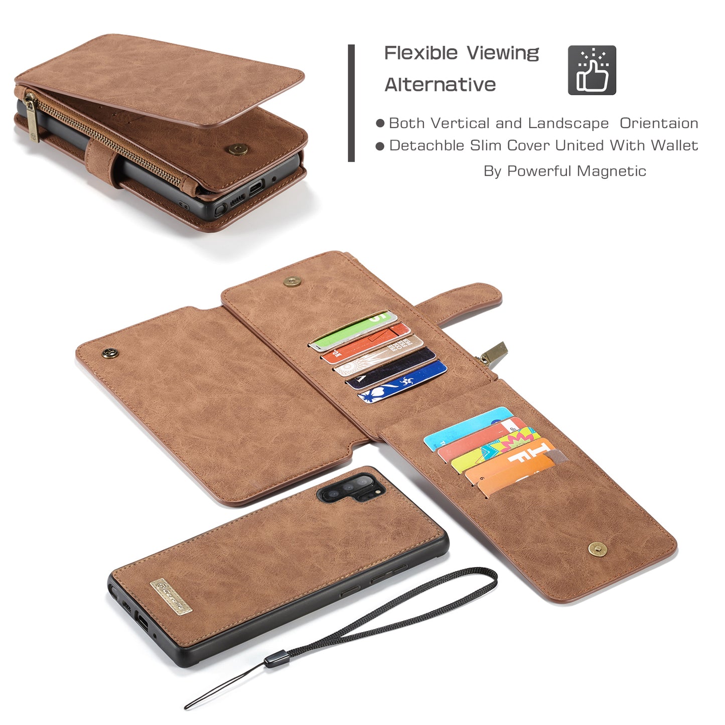 Multi-function Card Holder Retro Leather Samsung Galaxy Note10+ Case