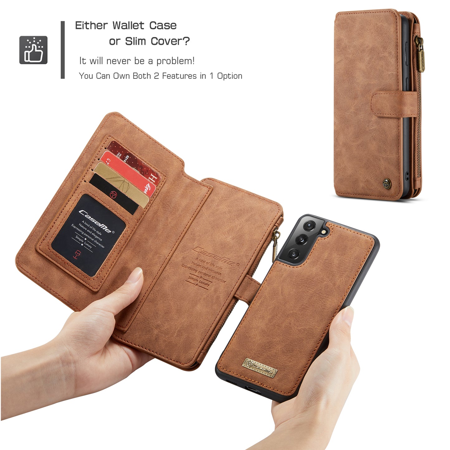 Multi-function Card Holder Retro Leather Samsung Galaxy S21+ Case