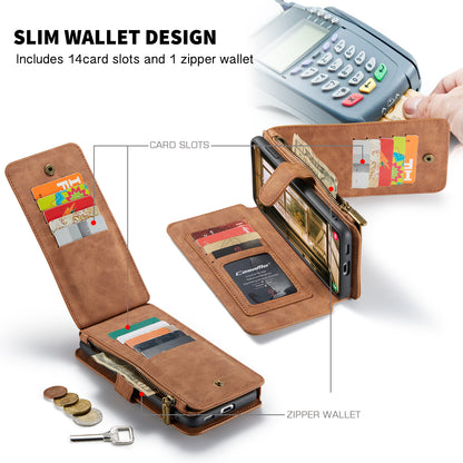 Multi-function Card Holder Retro Leather Samsung Galaxy S22 Case