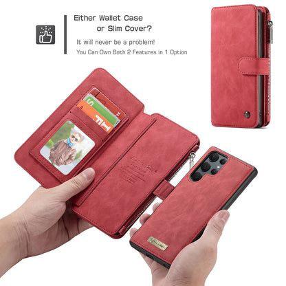 Multi-function Card Holder Retro Leather Samsung Galaxy S22 Ultra Case