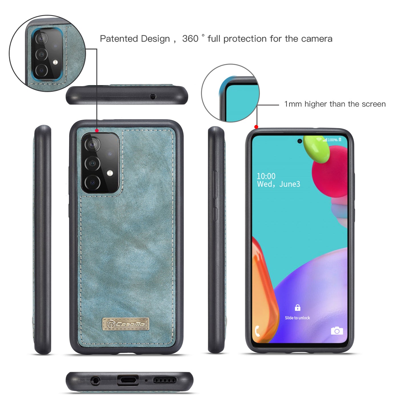 Vertical Magnetic Detachable 2 In 1 Samsung Galaxy A52 Case Hand Strap