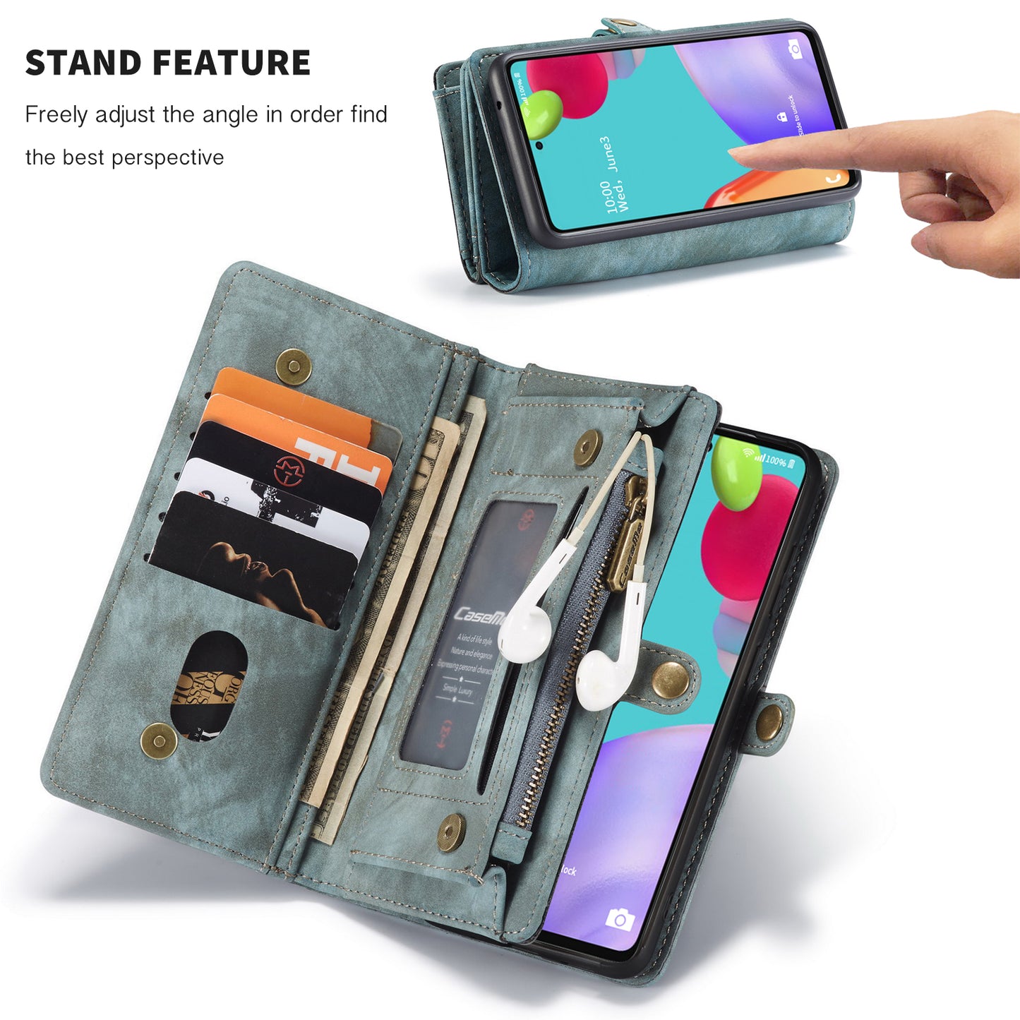 Vertical Magnetic Detachable 2 In 1 Samsung Galaxy A52 Case Hand Strap