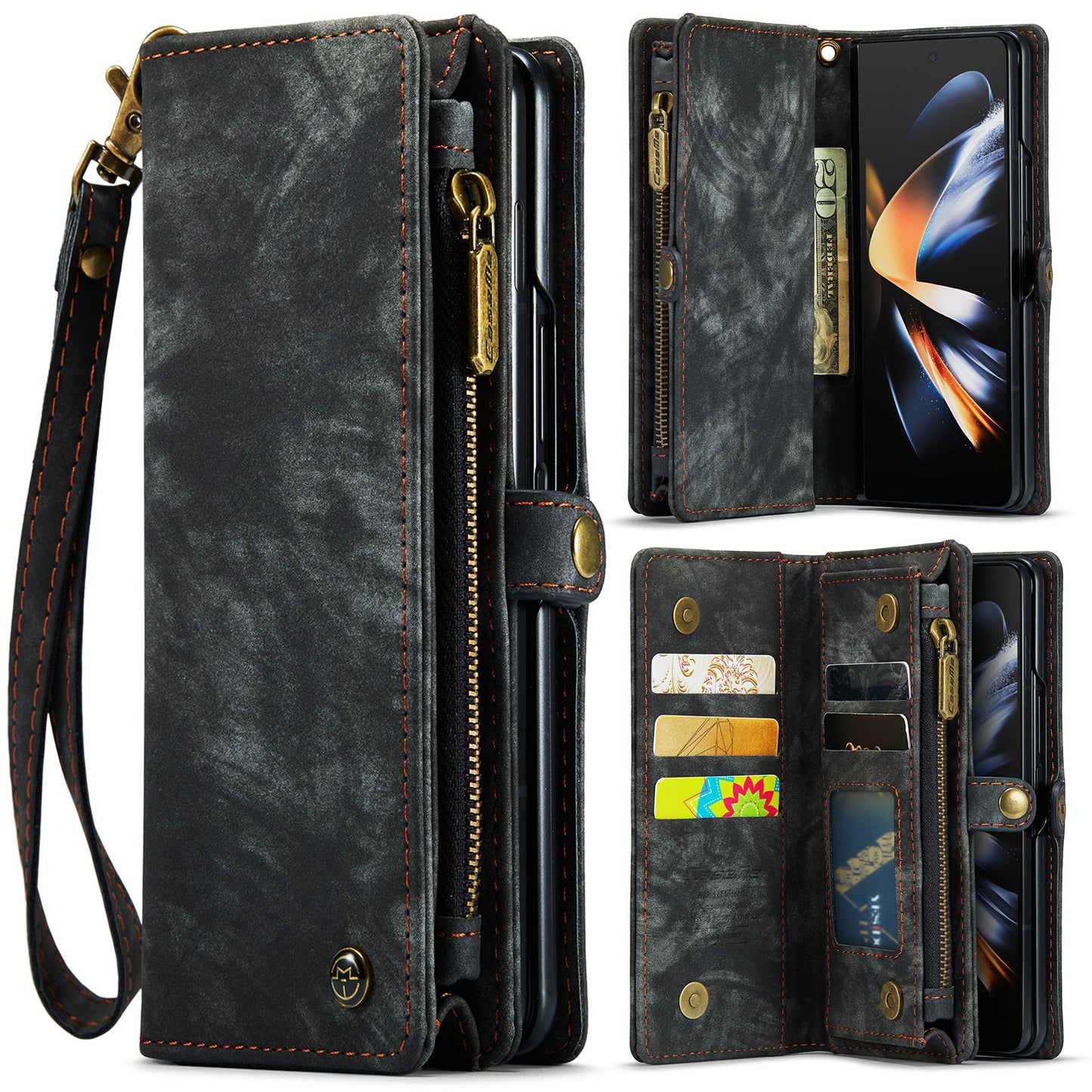 Vertical Magnetic Detachable 2 In 1 Galaxy Z Fold4 Case Hand Strap