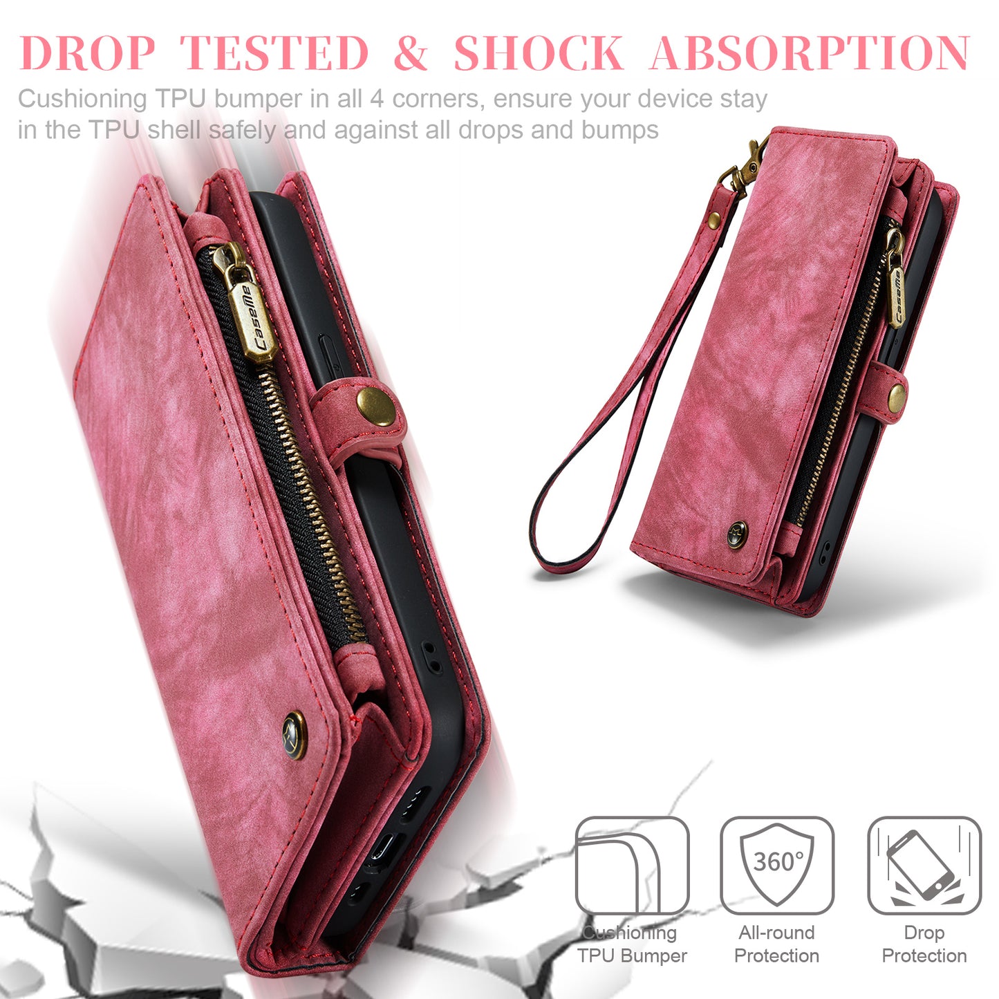 Vertical Magnetic Detachable 2 In 1 iPhone 11 Pro Case Hand Strap