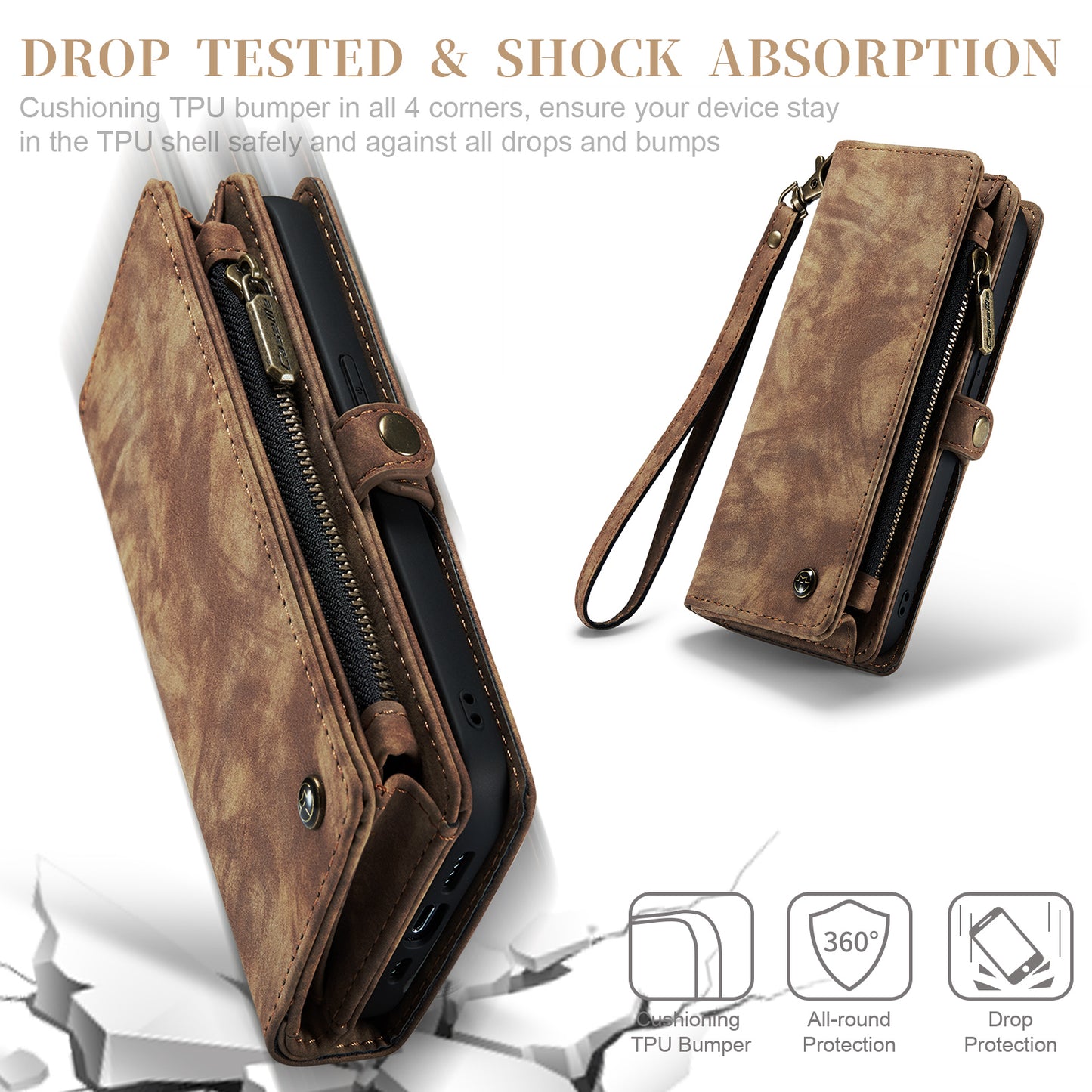 Vertical Magnetic Detachable 2 In 1 iPhone 14 Pro Max Case Hand Strap