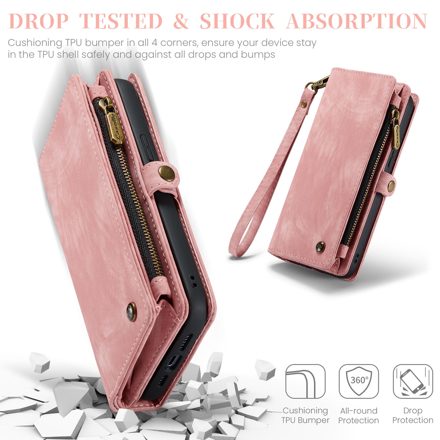 Vertical Magnetic Detachable 2 In 1 iPhone 16 Case Hand Strap