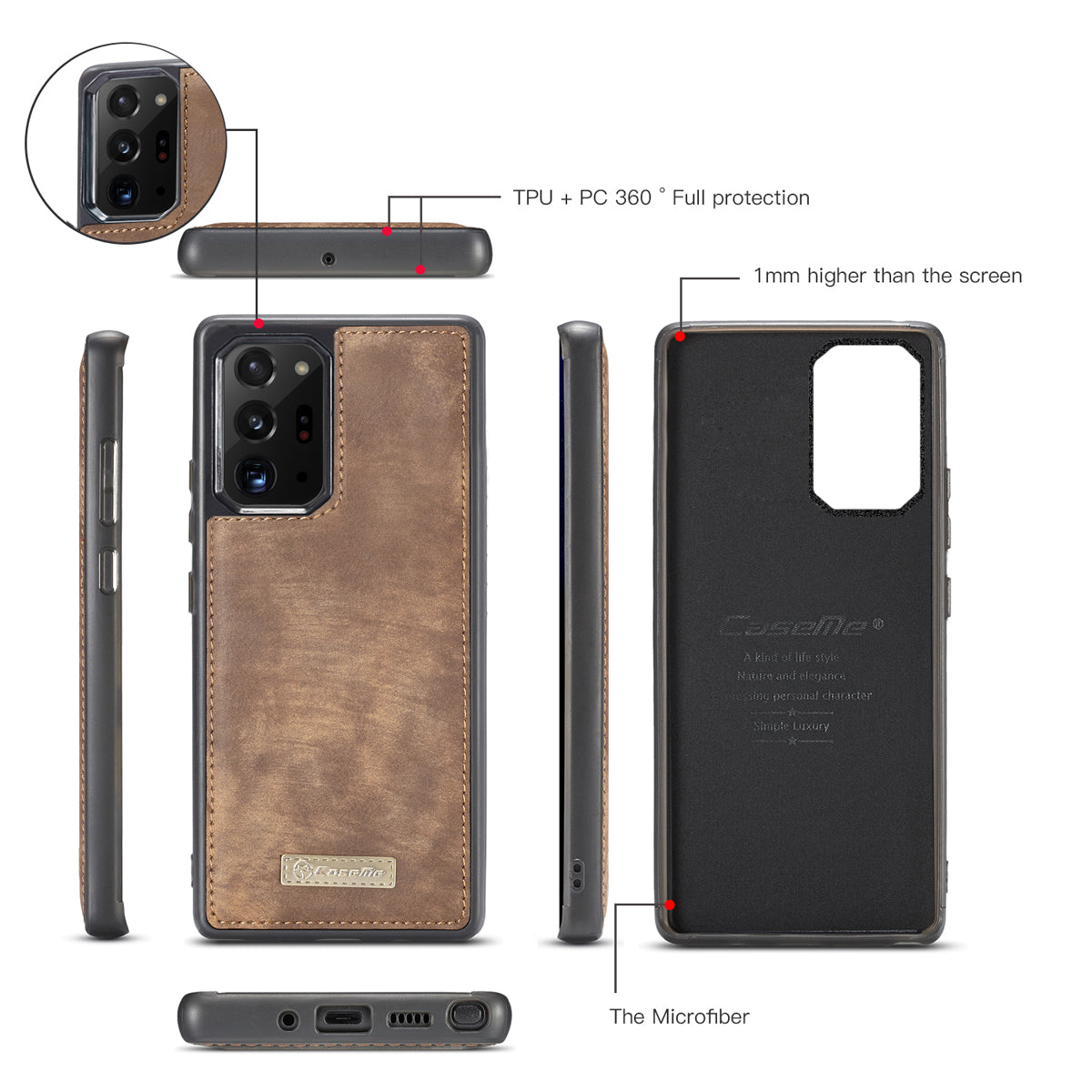 Vertical Magnetic Detachable 2 In 1 Galaxy Note20 Ultra Case Hand