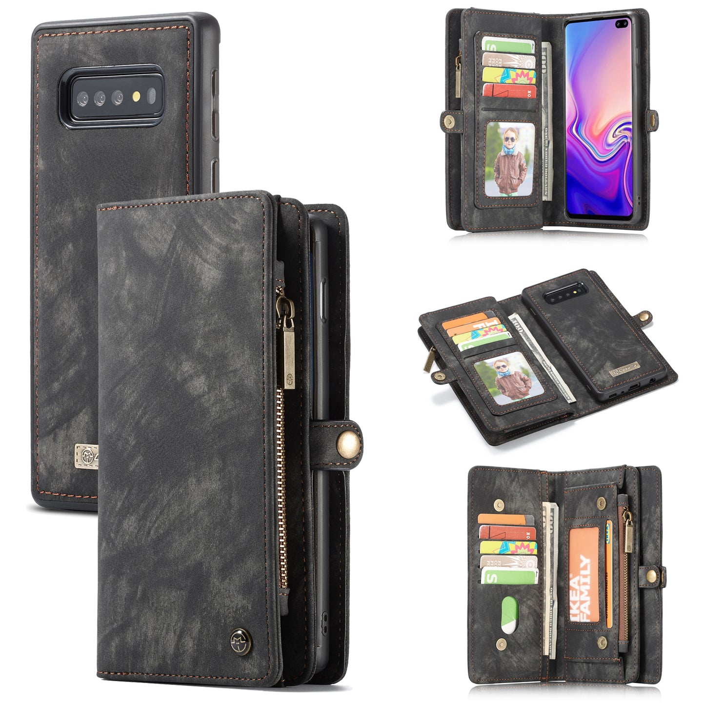 Vertical Magnetic Detachable 2 In 1 Samsung Galaxy S10 Case Hand Strap