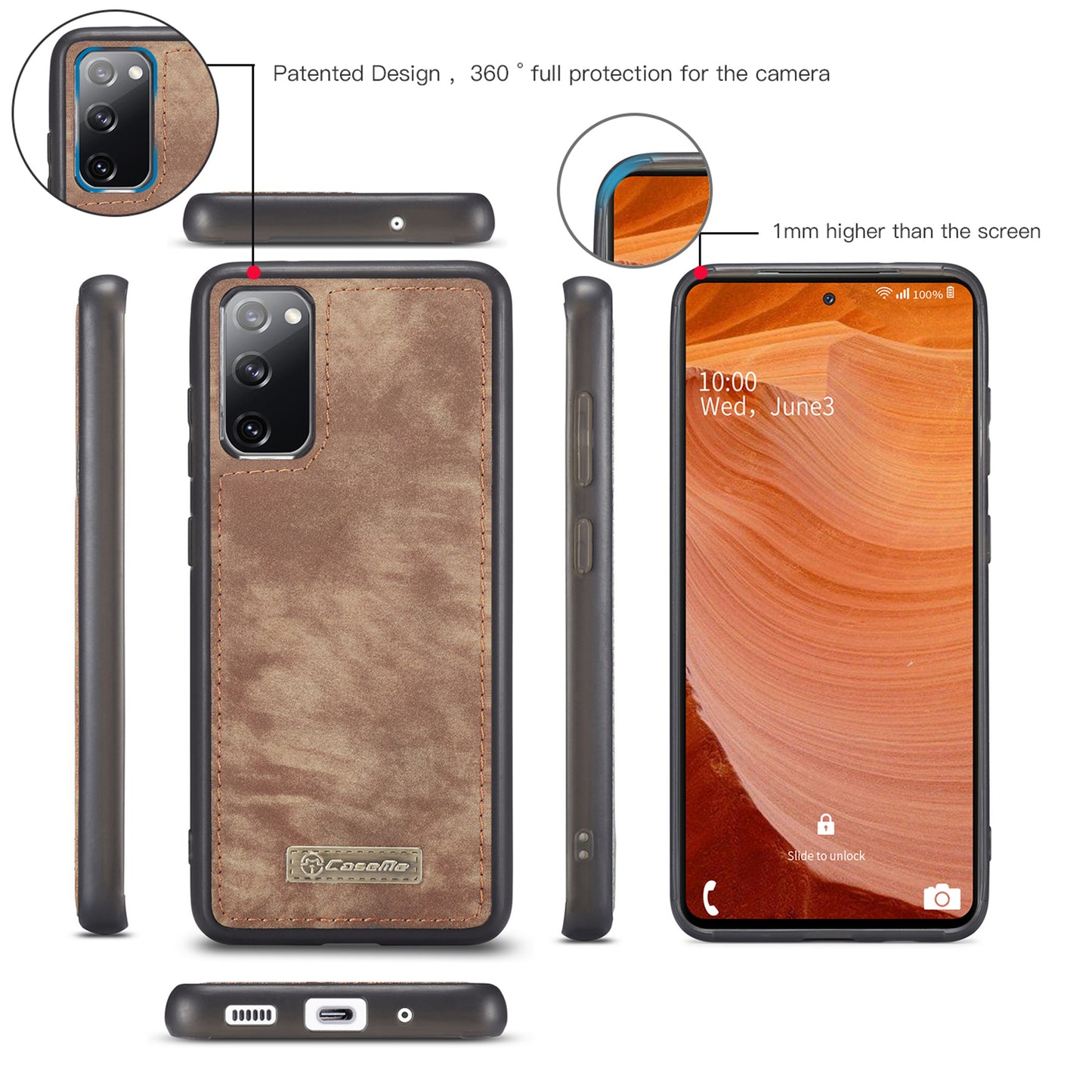 Vertical Magnetic Detachable 2 In 1 Galaxy S20 FE Case Hand Strap