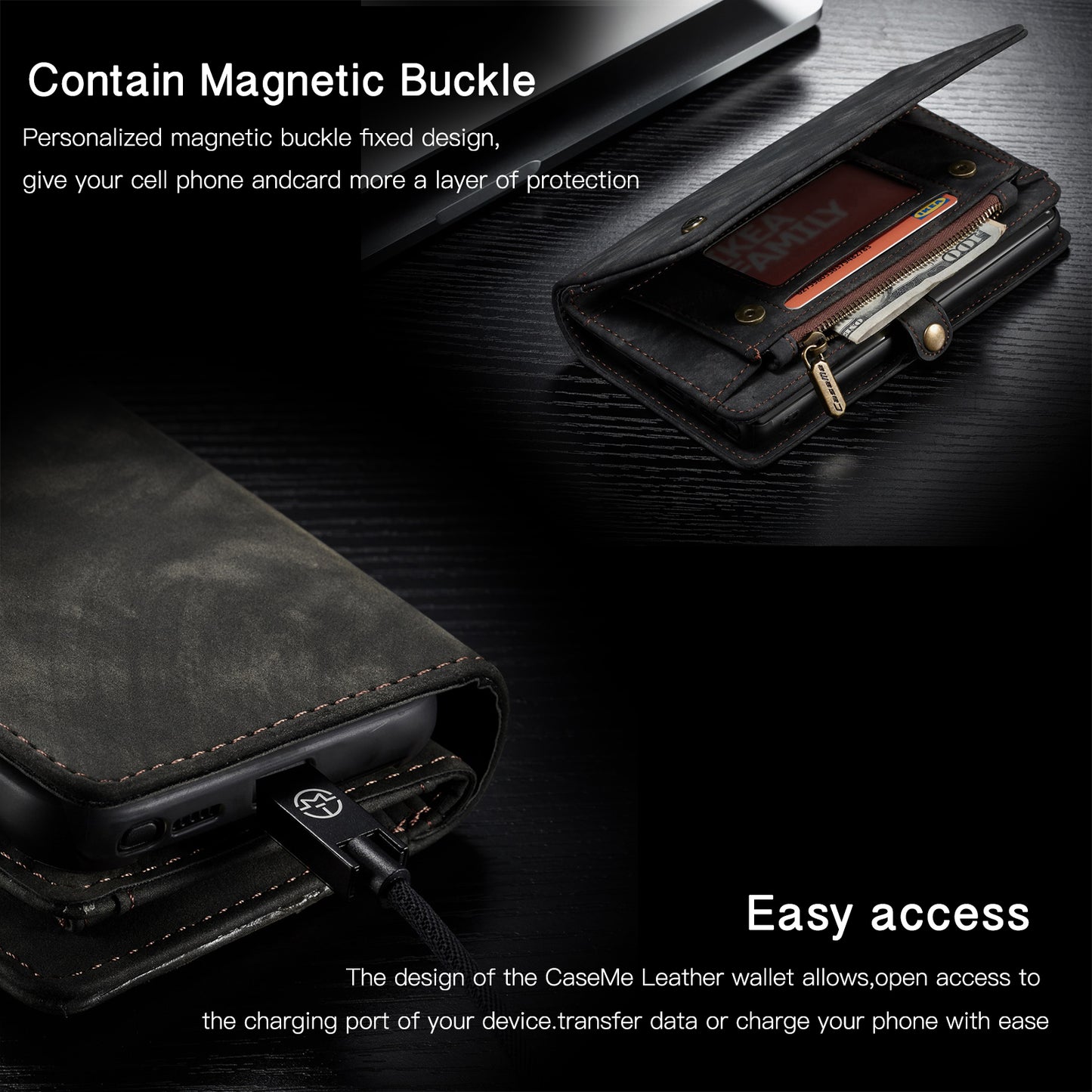 Vertical Magnetic Detachable 2 In 1 Galaxy S22 Ultra Case Hand Strap