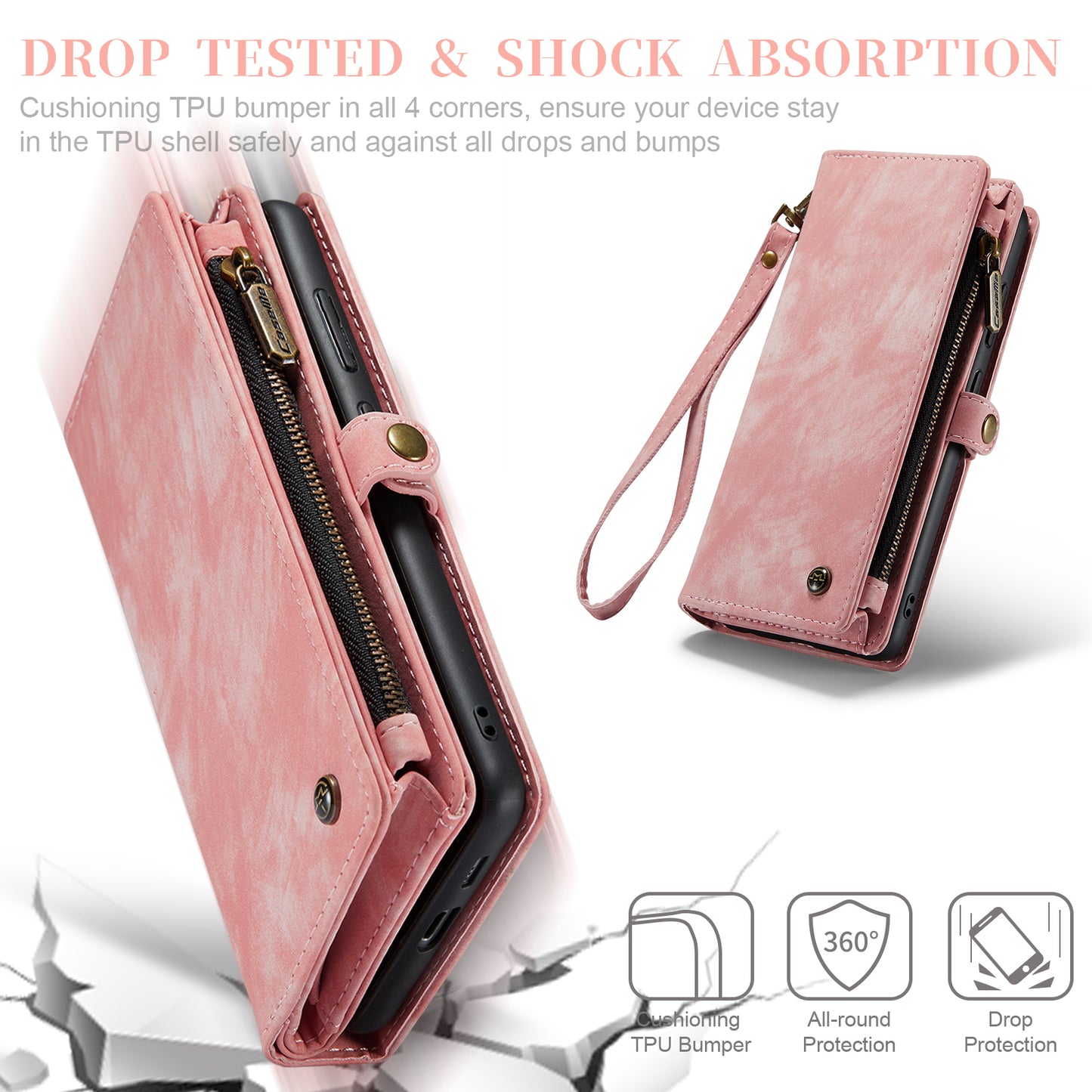 Vertical Magnetic Detachable 2 In 1 Samsung Galaxy S23 Case Hand Strap