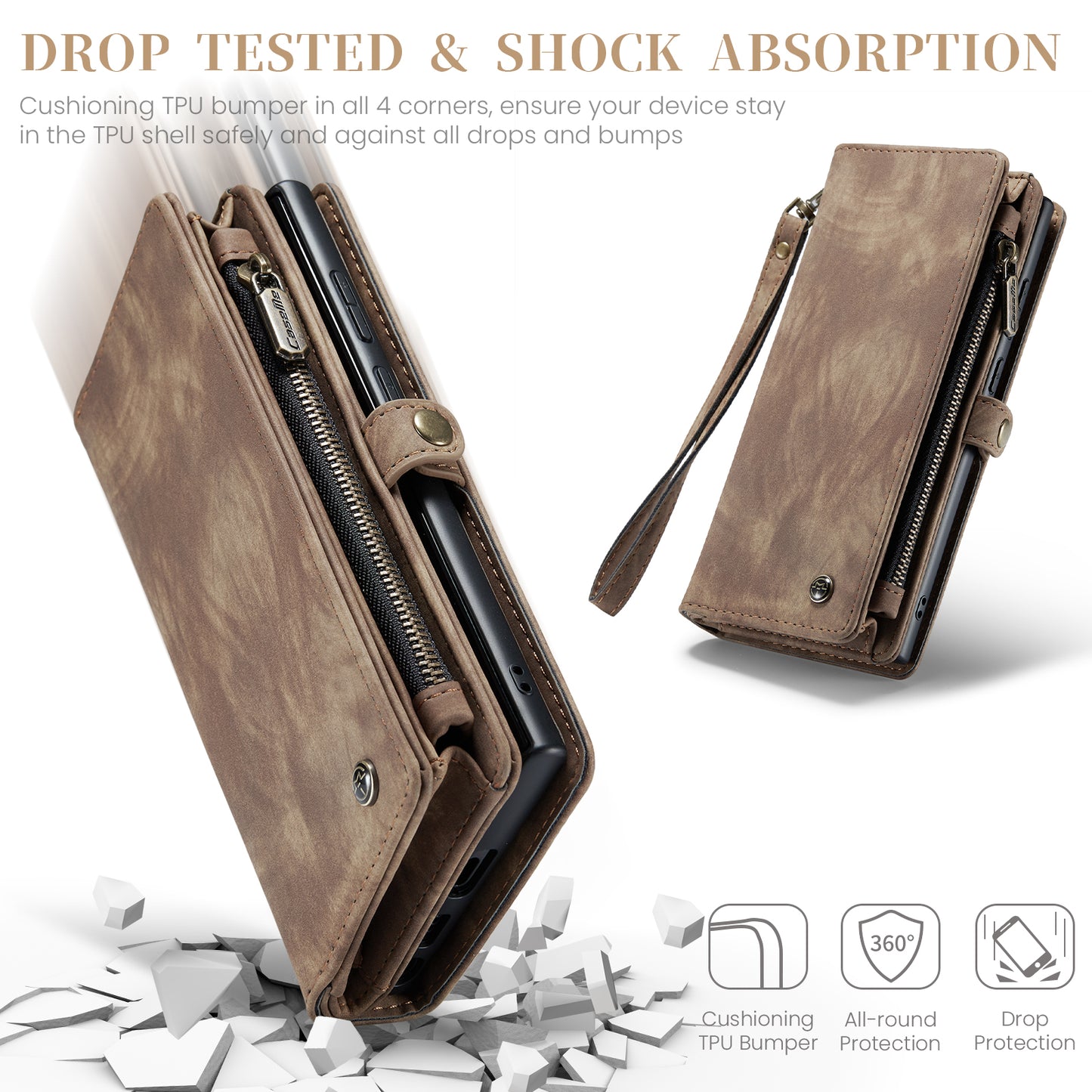 Vertical Magnetic Detachable 2 In 1 Galaxy S24 Ultra Case Hand Strap