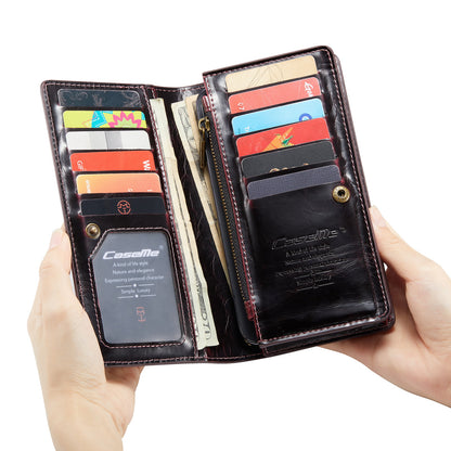 Men Retro Leather Multi-function Zipper Samsung Galaxy S24 Purse