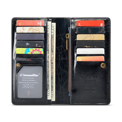 Men Retro Leather Multi-function Zipper Samsung Galaxy S10+ Purse