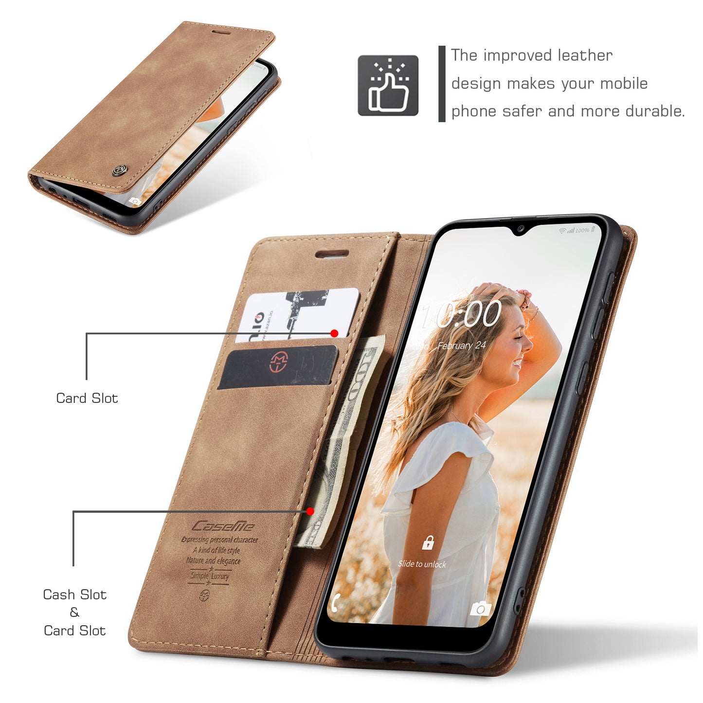 Book Classical Retro Leather Samsung Galaxy A02s Case Slim Wallet