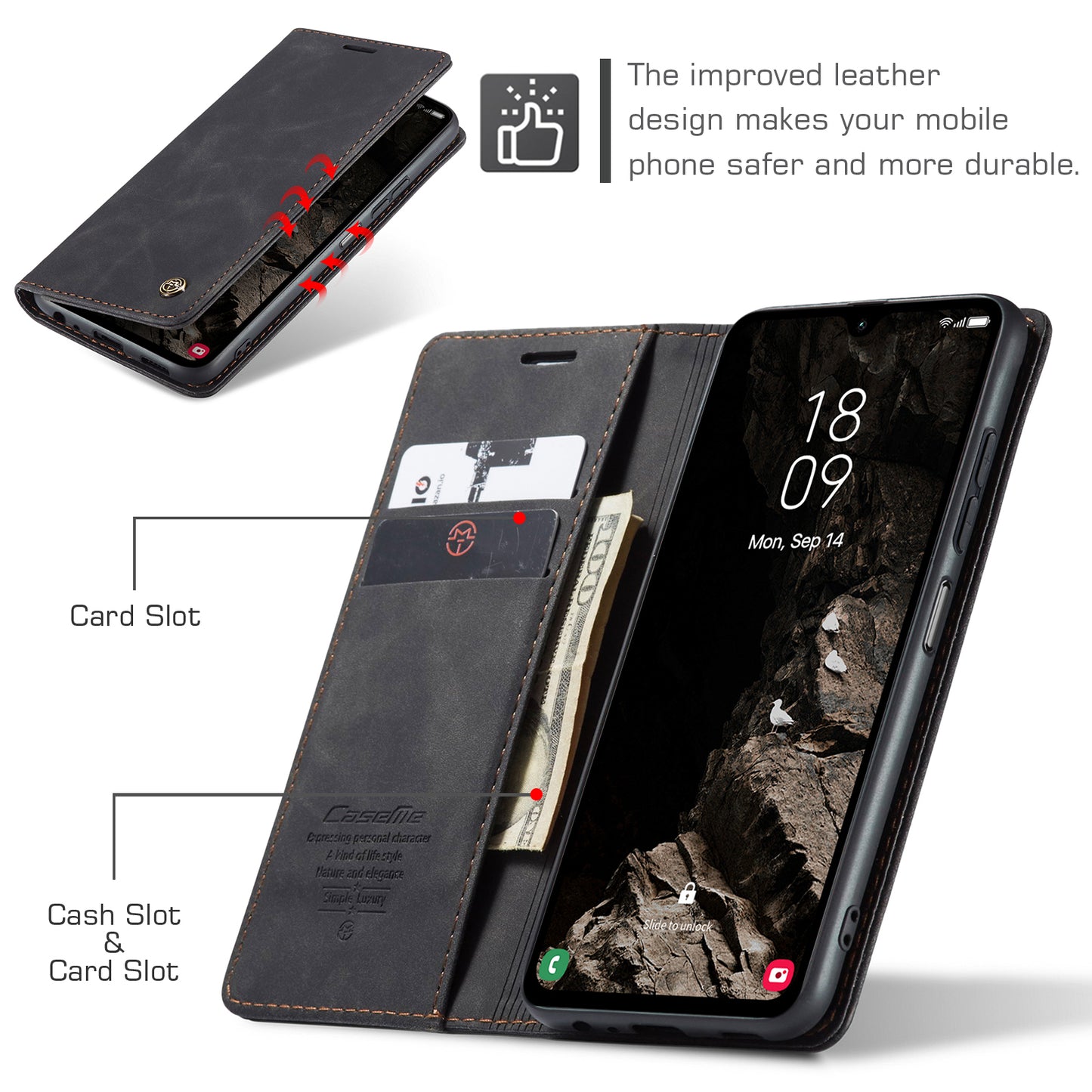 Book Classical Retro Leather Samsung Galaxy A05s Case Slim Wallet