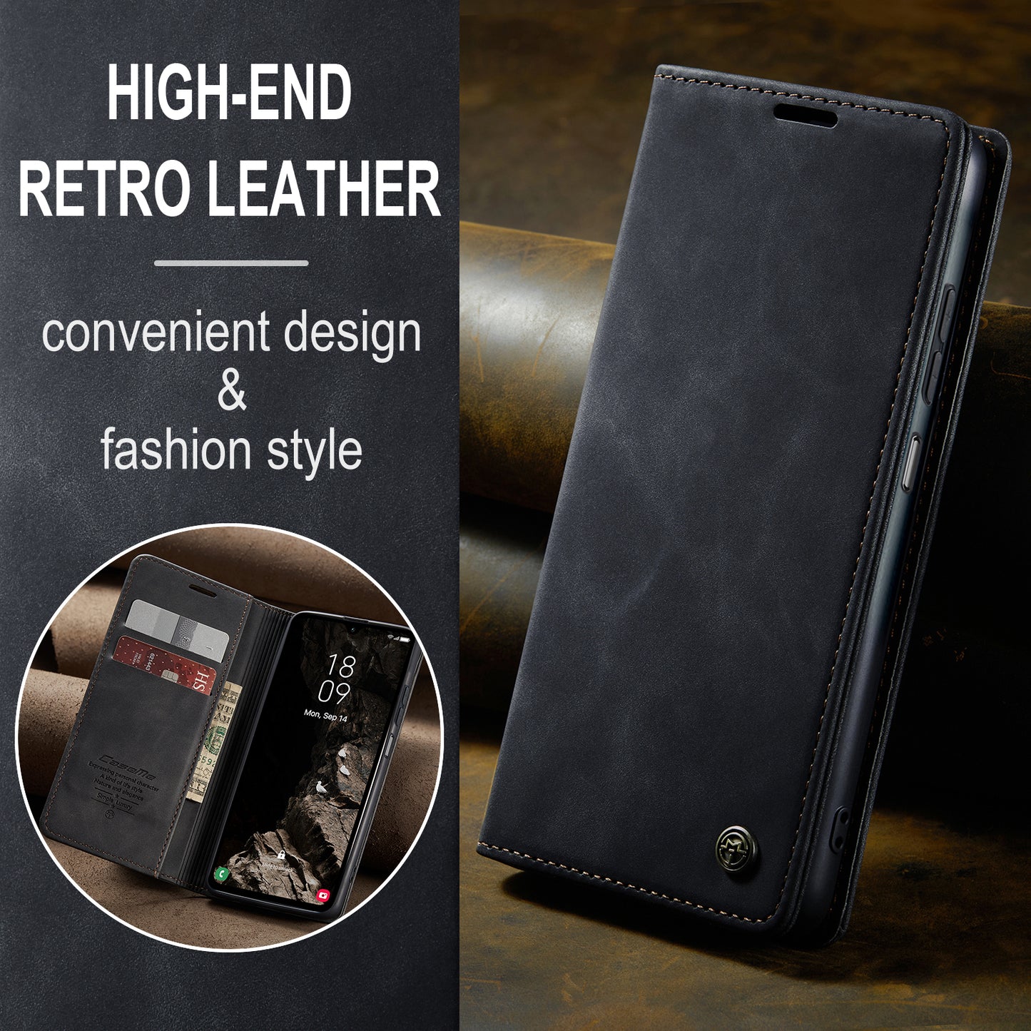 Book Classical Retro Leather Samsung Galaxy A05s Case Slim Wallet