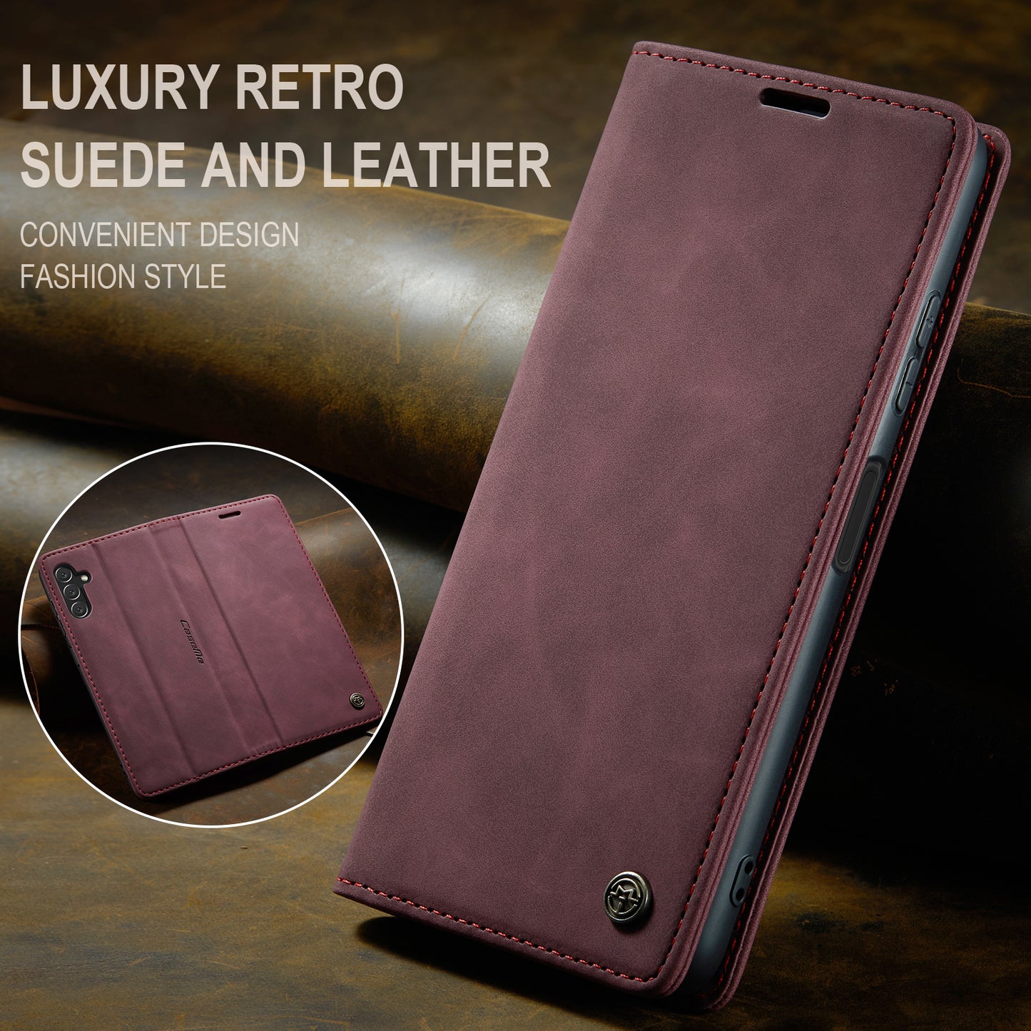 Book Classical Retro Leather Samsung Galaxy A04 Case Slim Wallet