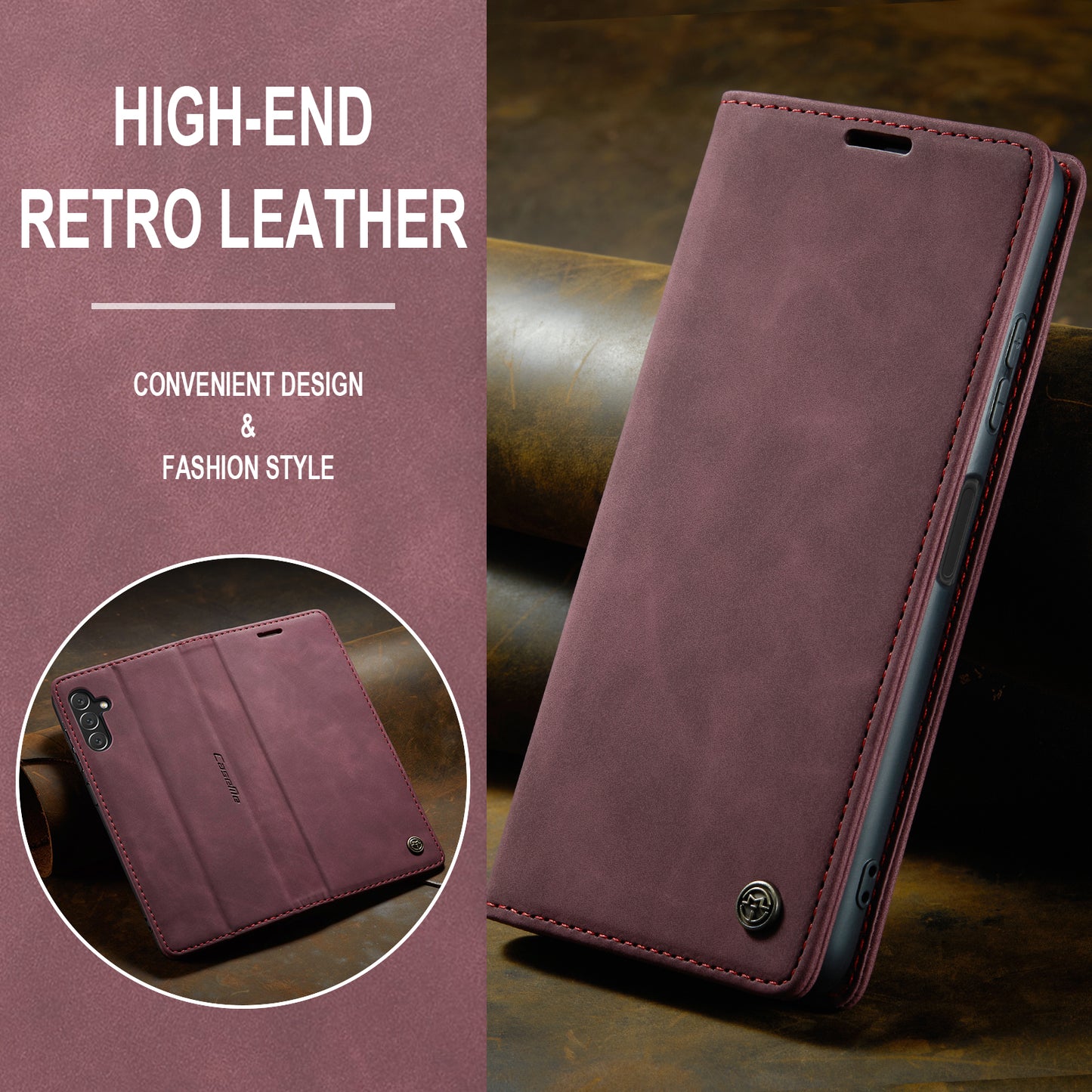 Book Classical Retro Leather Samsung Galaxy A13 Case Slim Wallet