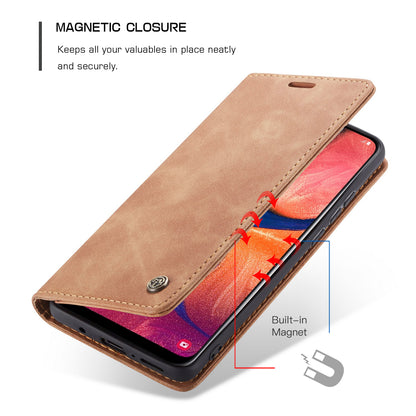 Book Classical Retro Leather Samsung Galaxy A20 Case Slim Wallet Stand