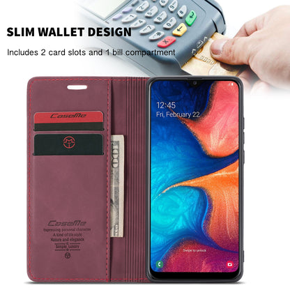 Book Classical Retro Leather Samsung Galaxy A20e Case Slim Wallet