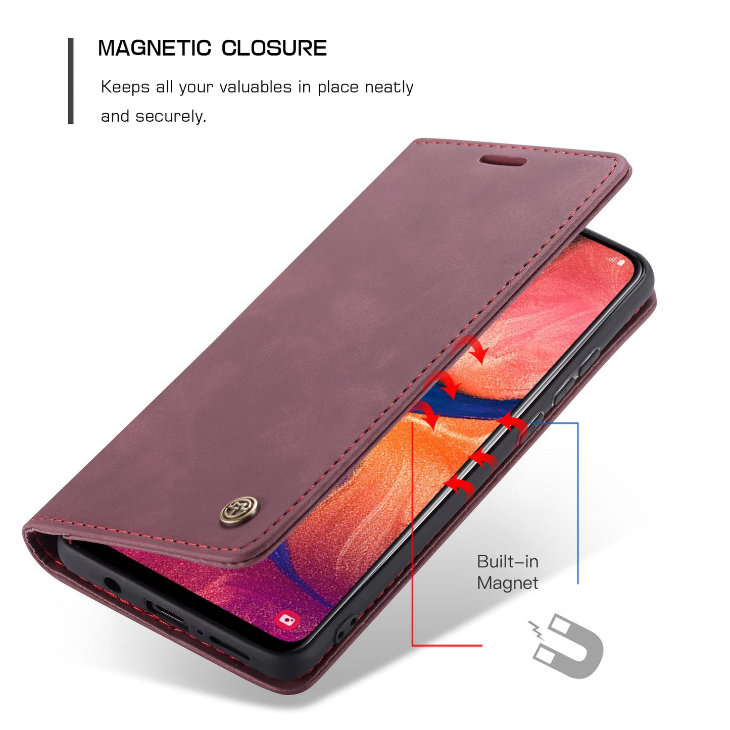 Book Classical Retro Leather Samsung Galaxy A20e Case Slim Wallet