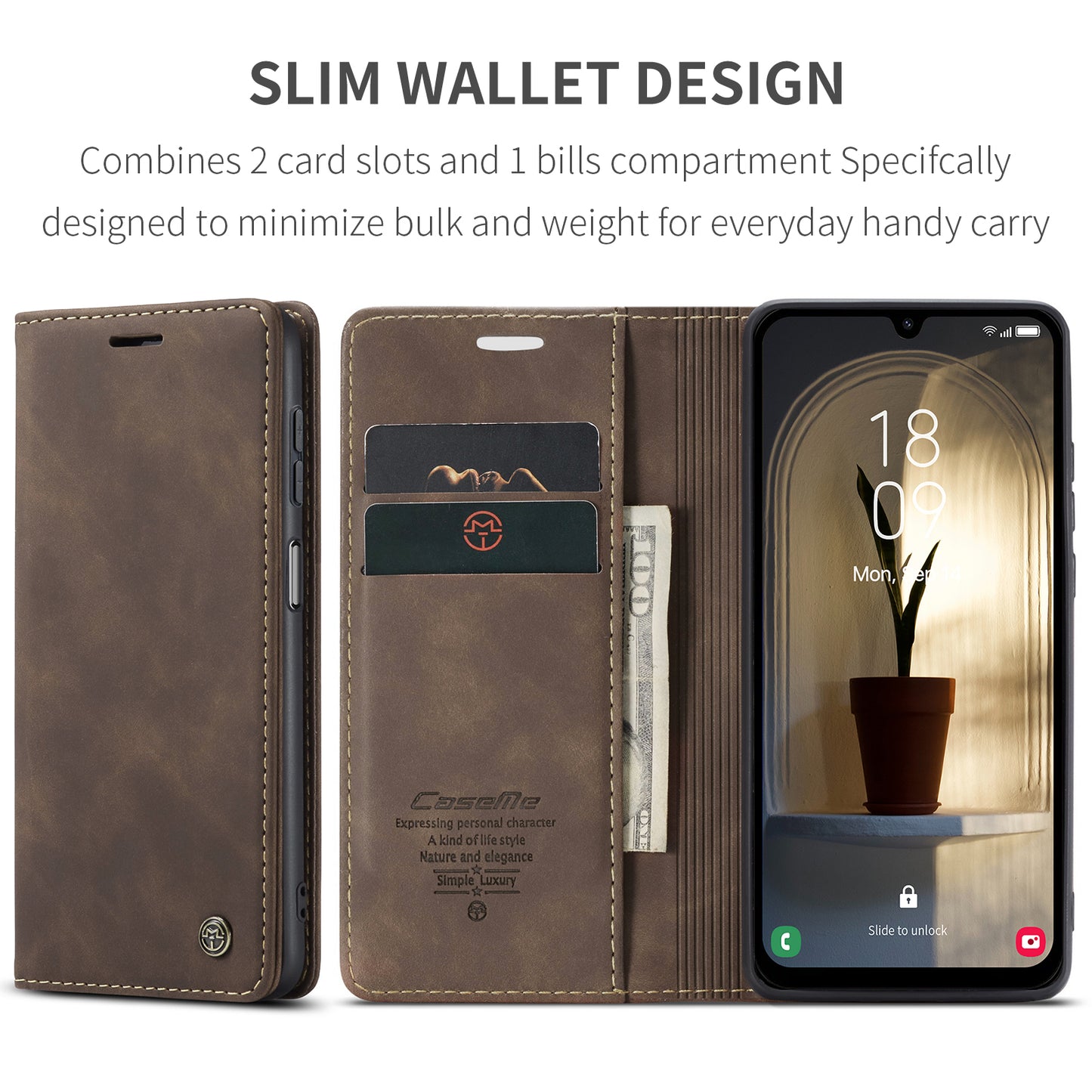 Book Classical Retro Leather Samsung Galaxy A15 Case Slim Wallet