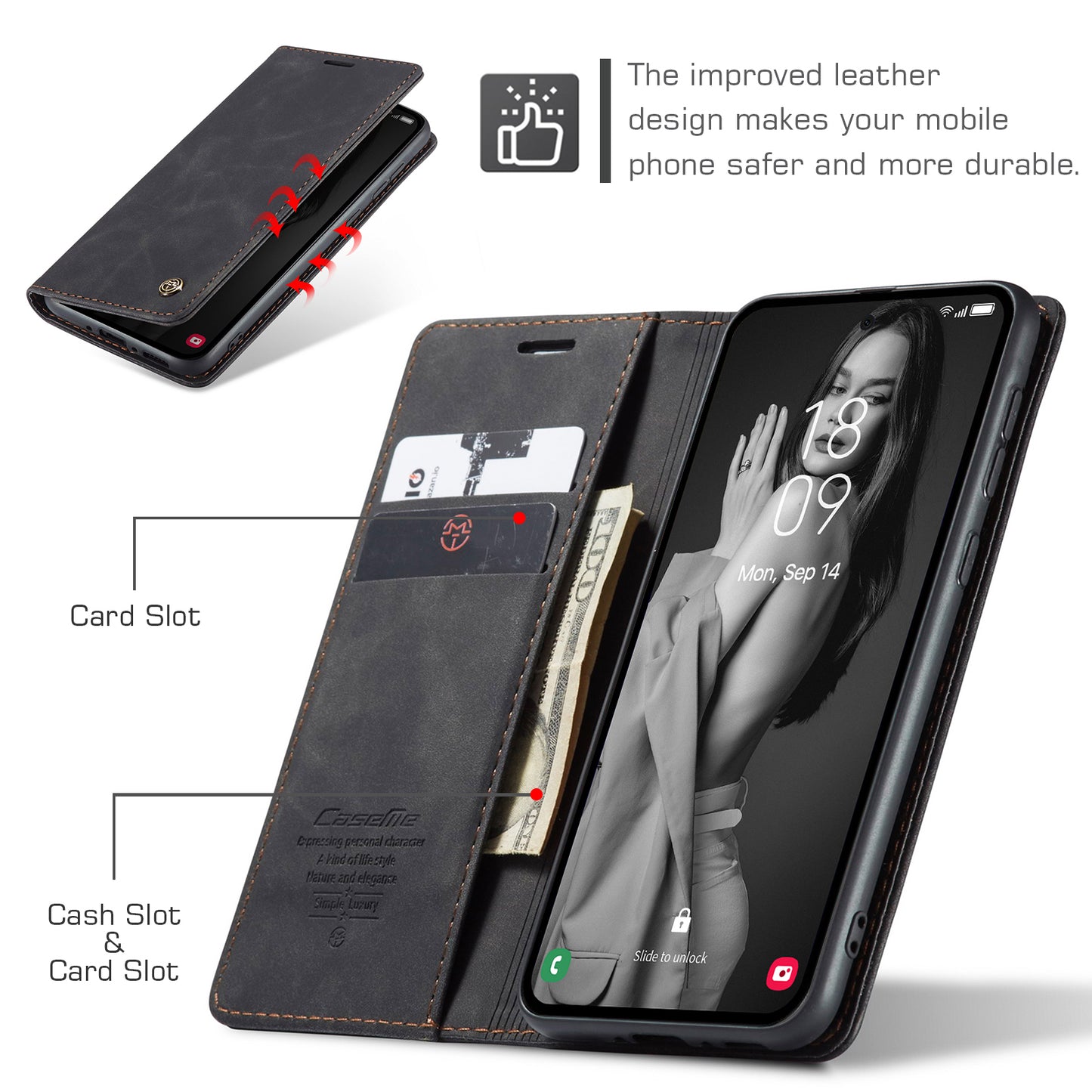 Book Classical Retro Leather Samsung Galaxy A35 Case Slim Wallet