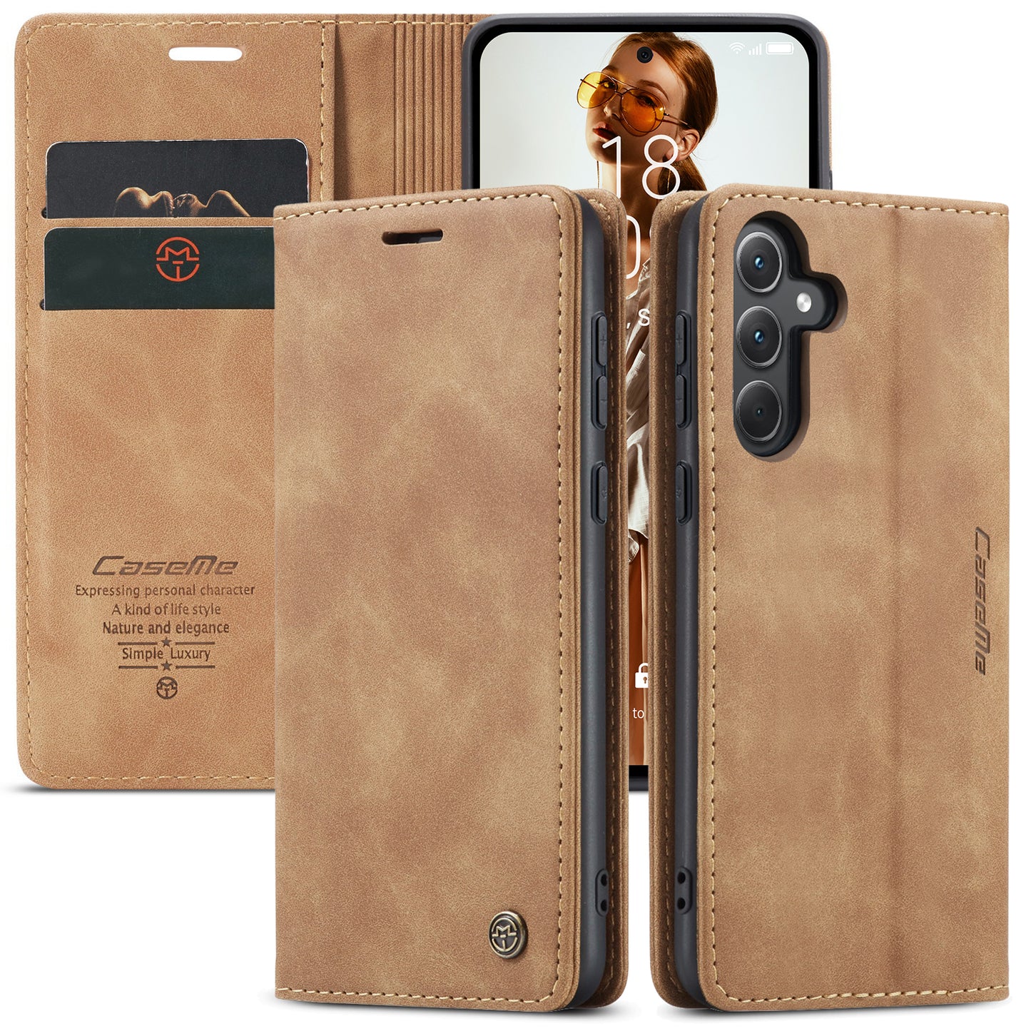 Book Classical Retro Leather Samsung Galaxy A35 Case Slim Wallet