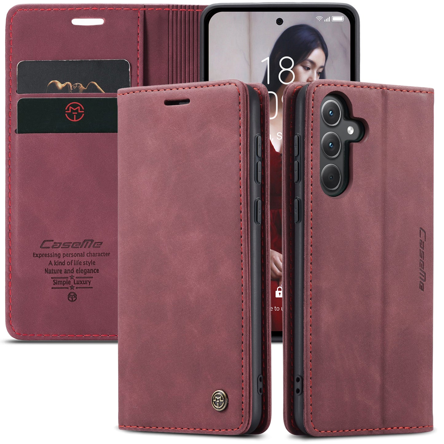 Book Classical Retro Leather Samsung Galaxy A35 Case Slim Wallet