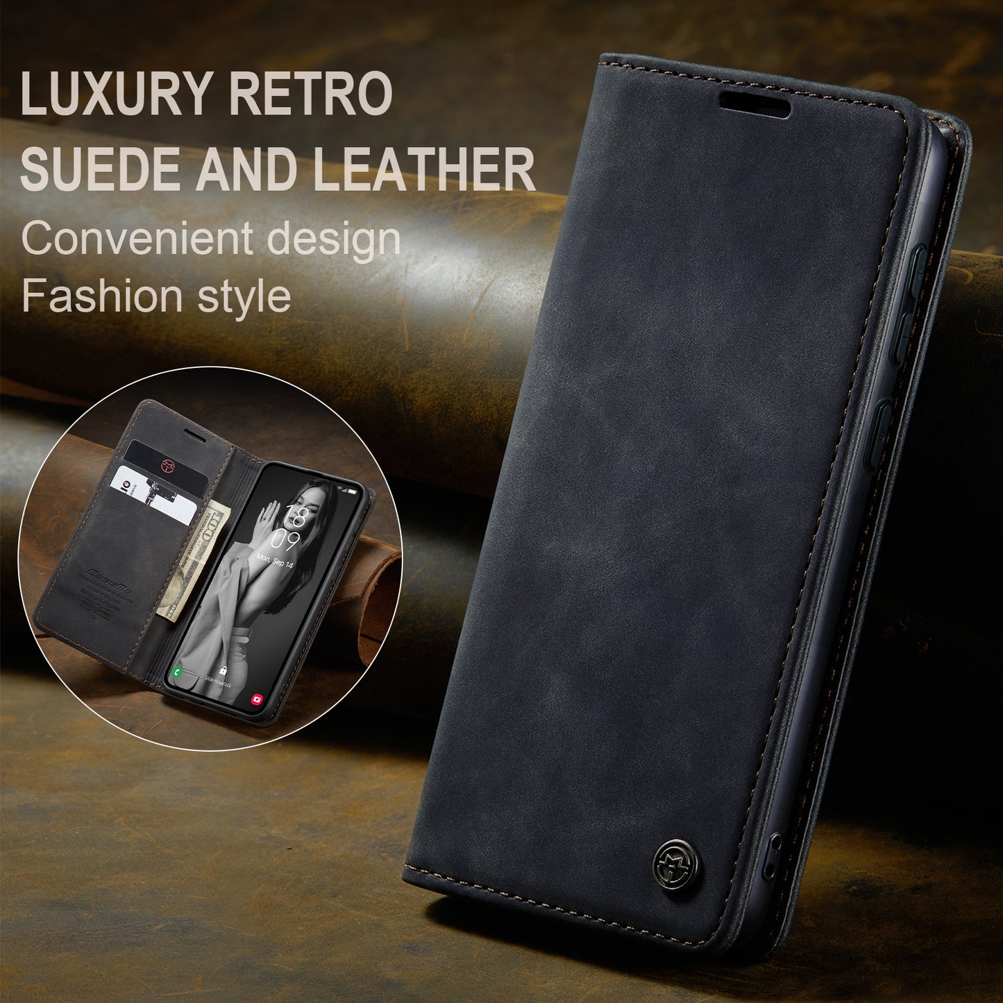 Book Classical Retro Leather Samsung Galaxy A35 Case Slim Wallet