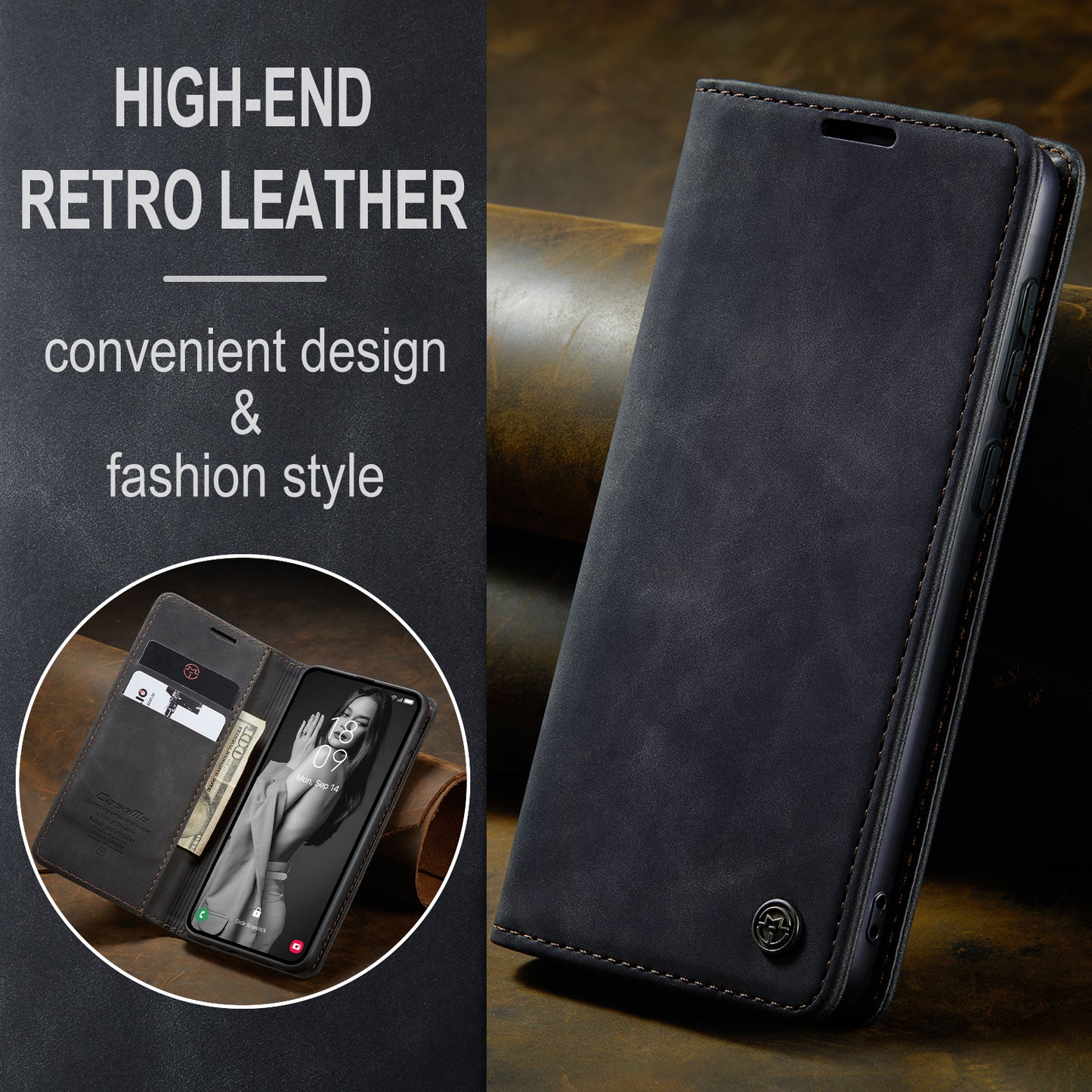 Book Classical Retro Leather Samsung Galaxy A35 Case Slim Wallet