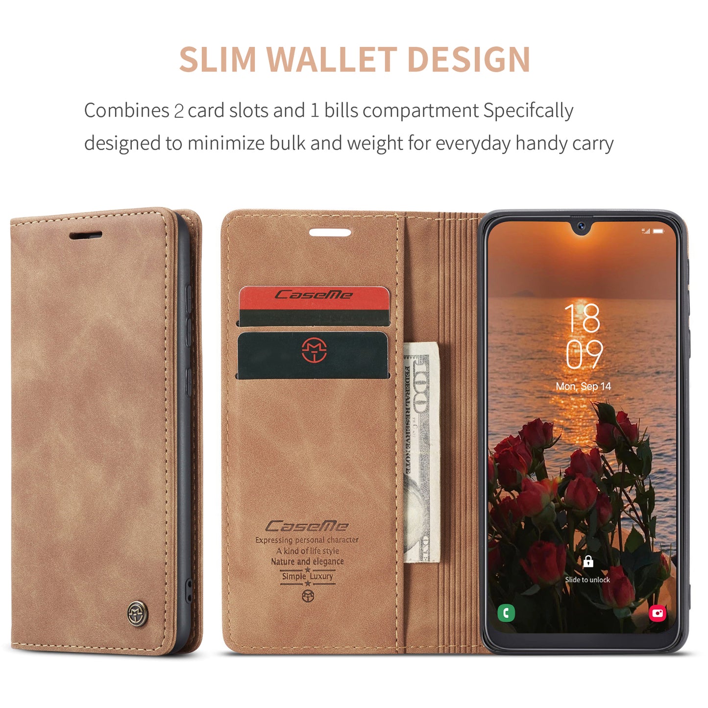 Book Classical Retro Leather Samsung Galaxy A40 Case Slim Wallet