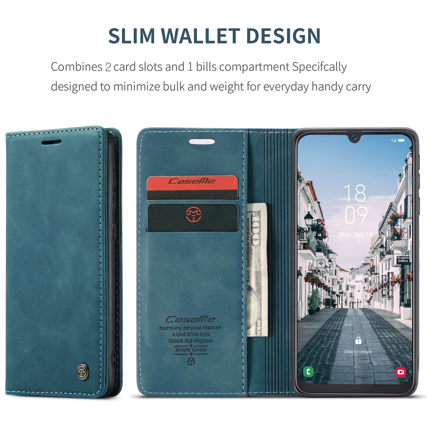 Book Classical Retro Leather Samsung Galaxy A50s Case Slim Wallet