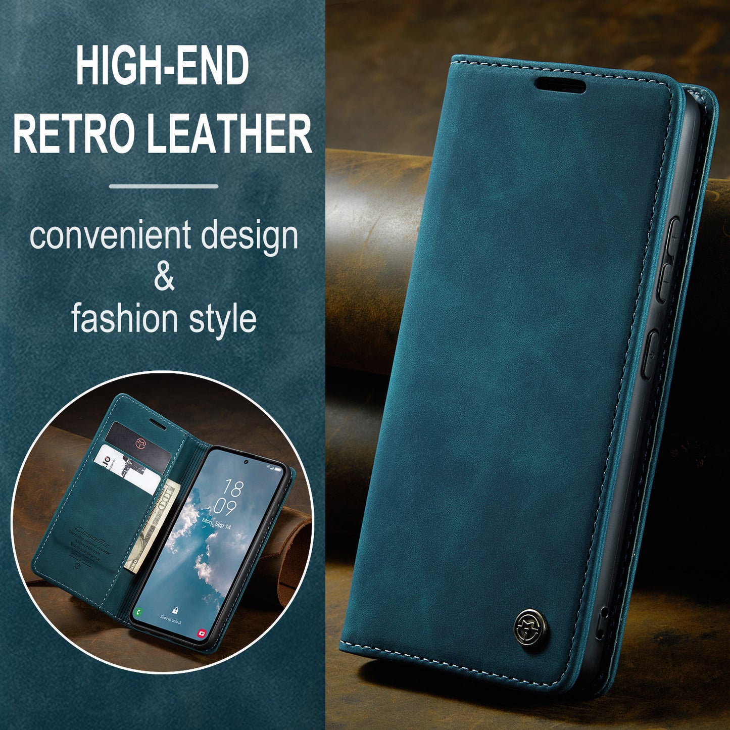 Book Classical Retro Leather Samsung Galaxy A54 Case Slim Wallet