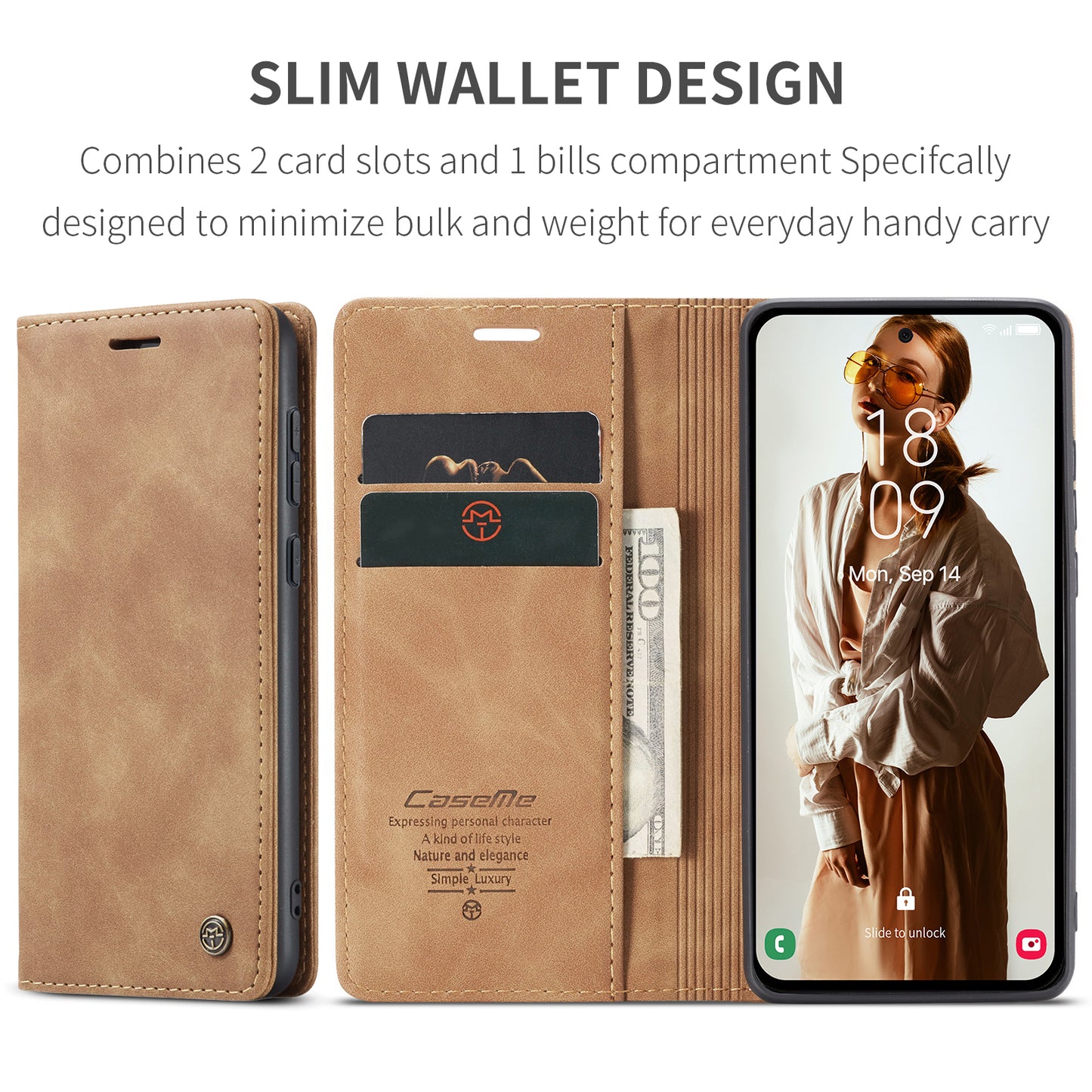 Book Classical Retro Leather Samsung Galaxy A55 Case Slim Wallet