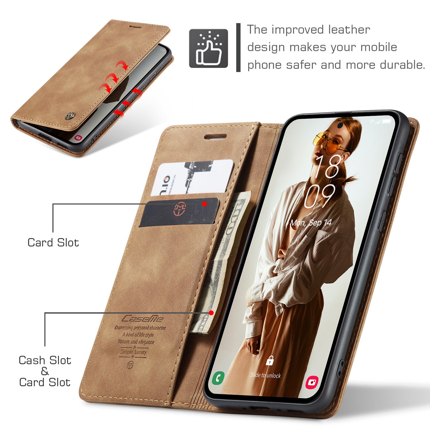 Book Classical Retro Leather Samsung Galaxy A55 Case Slim Wallet