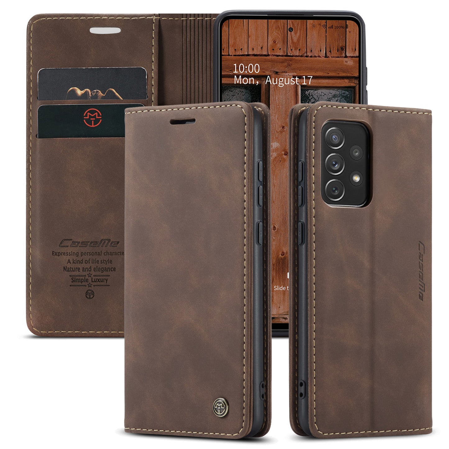 Book Classical Retro Leather Samsung Galaxy A73 Case Slim Wallet