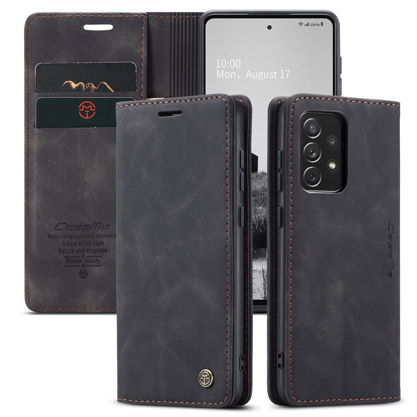 Book Classical Retro Leather Samsung Galaxy A73 Case Slim Wallet