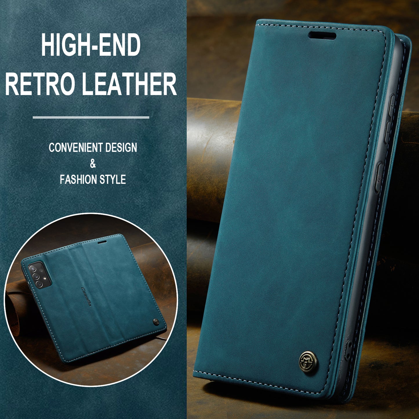 Book Classical Retro Leather Samsung Galaxy A73 Case Slim Wallet