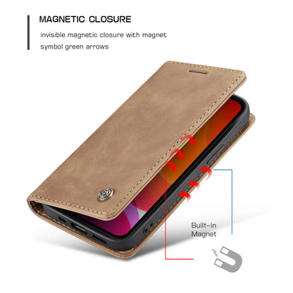 Book Classical Retro Leather Apple iPhone 12 Pro Case Slim Wallet