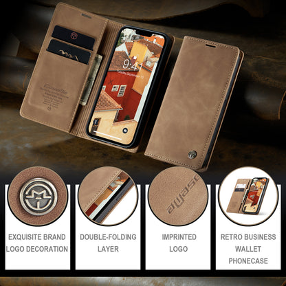 Book Classical Retro Leather Apple iPhone 14 Case Slim Wallet Stand