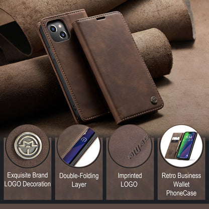 Book Classical Retro Leather iPhone 16 Case Slim Wallet Stand