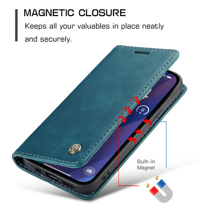 Book Classical Retro Leather iPhone 16 Plus Case Slim Wallet Stand