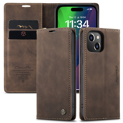 Book Classical Retro Leather iPhone 16 Plus Case Slim Wallet Stand