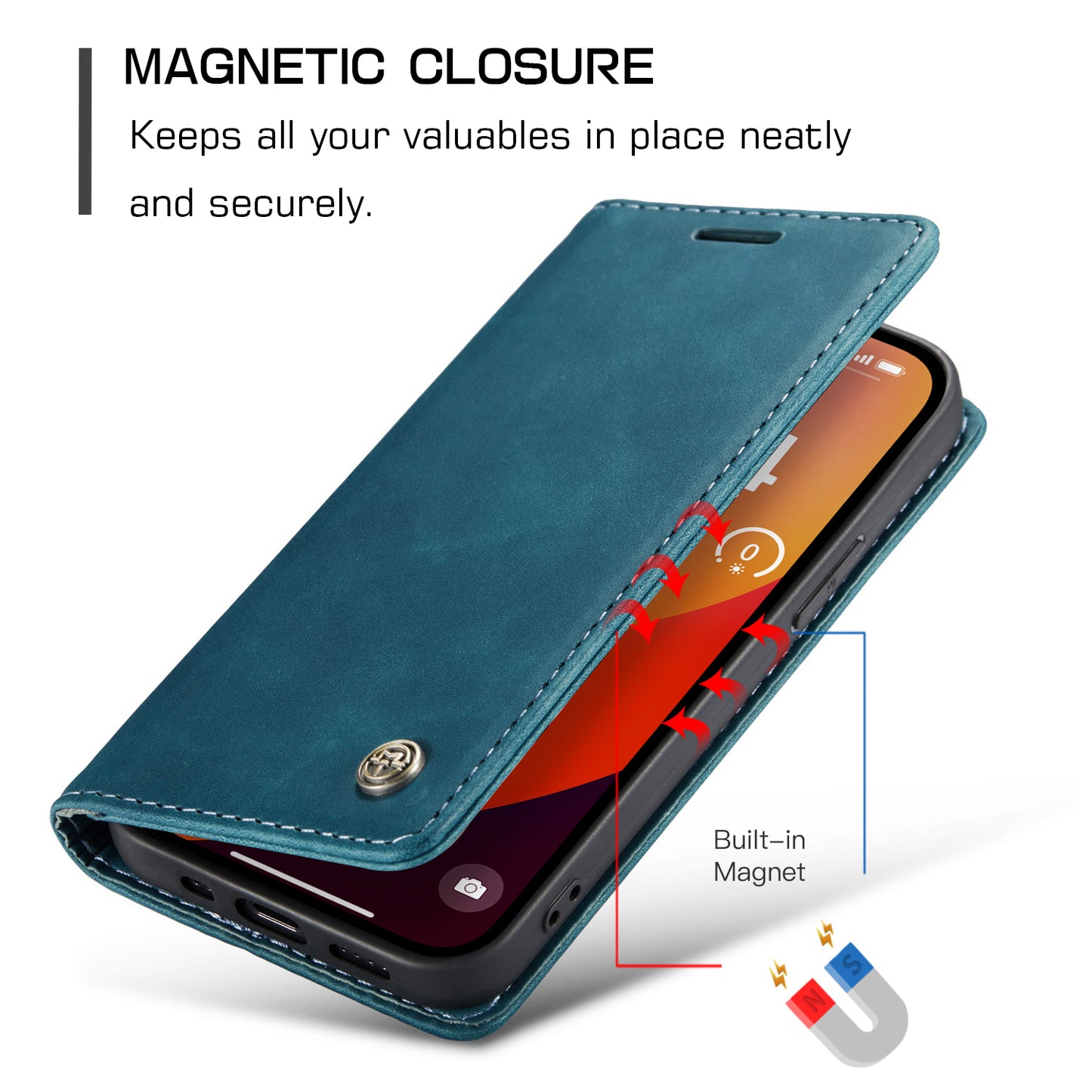 Book Classical Retro Leather iPhone 16 Pro Max Case Slim Wallet Stand