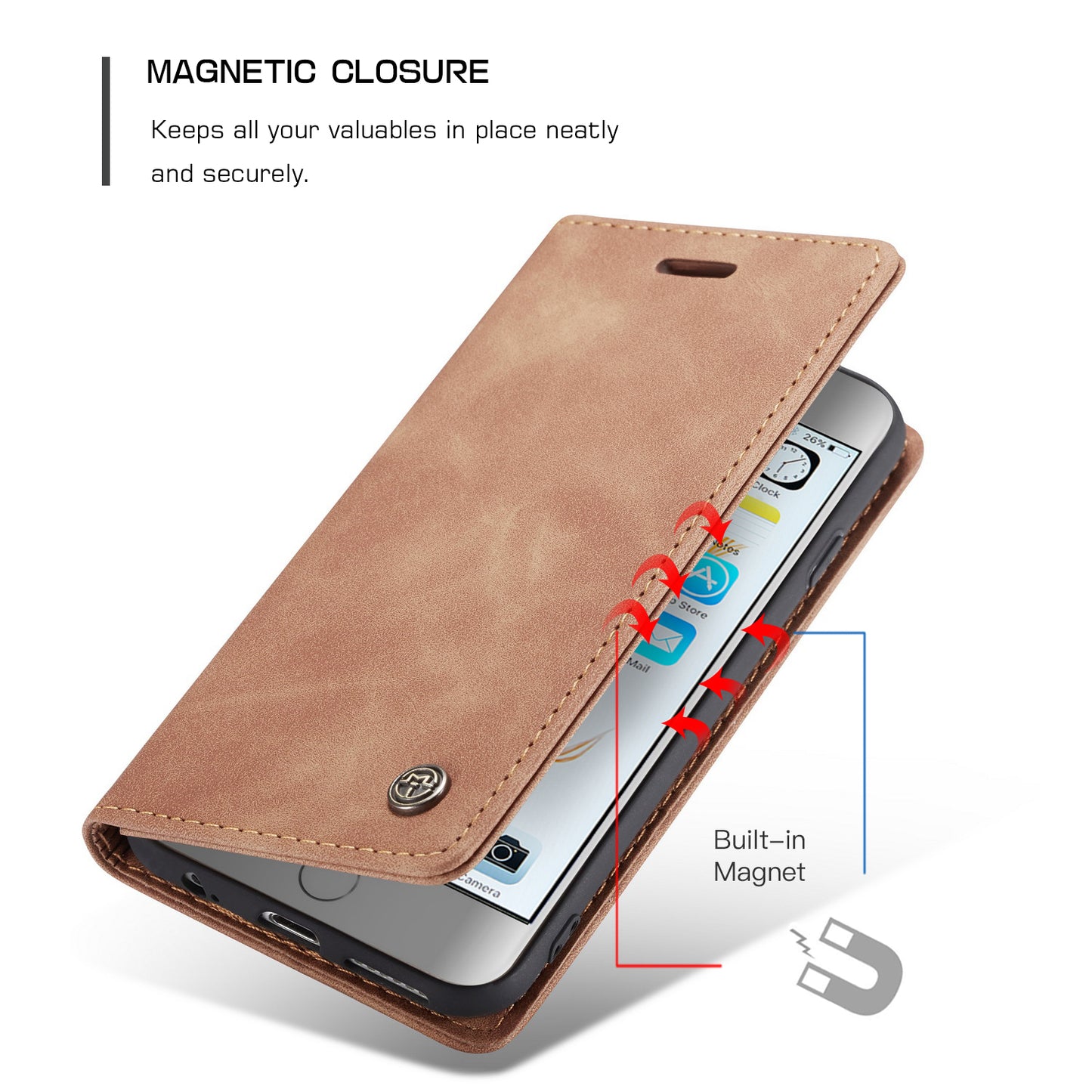 Book Classical Retro Leather Apple iPhone 6 Case Slim Wallet Stand